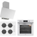 Silverline Beyaz Cam Ankastre Set Bo65p4w01-cs5700e6w01-3481 Flam Beyaz (buhar Ve Airfryer Özellikli Fırın) Gri