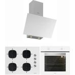 Silverline Beyaz Cam Ankastre SET(3481 FLAM-CS5700E7W01 65 M Ocak -BO6501W01)