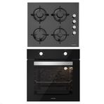 Silverline BO6501B01-CS5349B01 2'li Siyah Ankastre Set