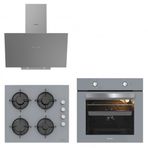 Silverline BO6501S01-3481-CS5349S01 3'lü Gri Ankastre Set
