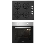 Silverline BO6501X01 - CS5343B01 2'li Siyah Ankastre Set