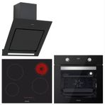Silverline BO6502B02 - VC5446B01 - 3420 Classy 60 3'lü Siyah Ankastre Set