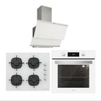 Silverline BO6504W01 - CS5335W01 - 3420 Classy 60 Beyaz Cam Ankastre Set