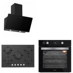 Silverline Buhar Destekli + Airfryer 3457 Soho - Cs5365b01 Woklu - Bo65p4b01 Siyah Cam Ankastre Set