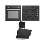 Silverline Classy BO6024B01-CS5335B01-3420 3'lü Siyah Ankastre Set