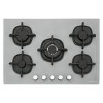 Silverline CS5364S01 5 Gözlü 75 cm Gri Cam Ankastre Ocak