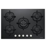 Silverline CS5426B01 75 cm Wok Gözlü Siyah Cam Ankastre Ocak