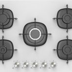 Silverline CS5622W01 75 cm Beyaz Ankastre Cam Ocak