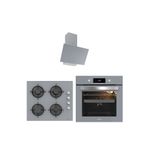Silverline Gri Cam Ankastre Set (3481 Flam Davlumbaz - Cs5349s01 Ocak - Bo65e4s01 Fırın)