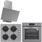 Silverline Gri Cam Ankastre Set BO65P4S01-CS5700E6S01-3481 A Enerji Sınıfı Modern Tasarım Fırın