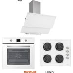 Silverline Luno Ankastre Beyaz Set (Dijital Fırın+Dokunmatik 90CM Davlumbaz)