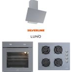 Silverline Luno Ankastre Gri Cam Set (Turbo Fırın-Dokunmatik Davlumbaz )