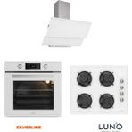 Silverline Luno Beyaz Cam Ankastre Lux Set ( 8 Programfırın Dokunmatikdavlumbaz )
