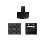 Silverline Siyah 3'Lü Cam Ankastre Set (3481 Flam 60+Cs5349b01+Bo65e1b01)
