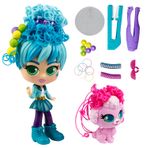 Silverlit 82086-4 Adeli ve Fiji Mavi Curli Girls Bebek ve Hayvan 2'li Set