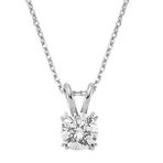 Silver&Silver 1 Karat 925 Ayar Gümüş Tektaş Kolye