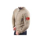Silyon Askeri Giyim Çöl Sarısı Taktik Polar 5 Cepli Mont