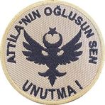 Sim Nakış Babayiğit attila'nın oğlusun sen unutma nakış işleme arma patch 8x8 cm