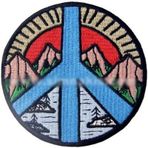 Sim Nakış Barış İşareti Dağ ve Nehir nakış işleme arma patch 8×8 cm