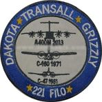 Sim Nakış Dakota Transall Grizzly 221. Filo nakış işleme patch arma peç 9×9