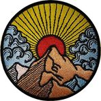 Sim Nakış Montain’den Gelen Güneş nakış işleme arma patch 8×8 cm