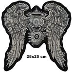 Sim Nakış Motorcu motor kanatları nakış işleme arma patch peç 25×25 cm