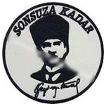 Sim Nakış Mustafa Kemal Atatürk imzalı nakış işleme arma patch peç 9x9 cm siyah