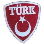 Sim Nakış Türk Bayrak nakış işleme arma patch peç 5,5×6 cm kırmızı