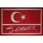 Sim Nakış Türk Bayrak nakış işleme arma patch peç 5×8 cm