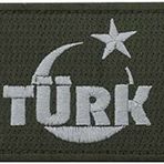 Sim Nakış Türk Bayrak nakış işleme arma patch peç 6×8 cm haki