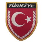 Sim Nakış Türk Bayrak Nakış Işleme Arma Patch Peç 8×9,5 cm