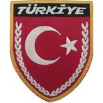 Sim Nakış Turkey Türkiye Türk bayrak nakış işleme arma patch peç 8×9,5 cm
