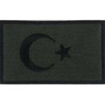 Sim Nakış Turkey Türkiye Türk bayrakları nakış işleme arma patch peç 5x8 cm haki siyah