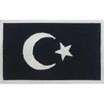 Sim Nakış Turkey Türkiye Türk bayrakları nakış işleme arma patch peç 5x8 cm siyah beyaz