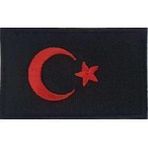 Sim Nakış Turkey Türkiye Türk bayrakları nakış işleme arma patch peç 5x8 cm siyah kırmızı