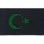 Sim Nakış Turkey Türkiye Türk bayrakları nakış işleme arma patch peç 5x8 cm siyah yeşil