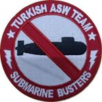 Sim Nakış Turkhis asw team submarine busters 9×9 cm