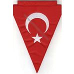 Sim Nakış Türkiye Nakış İşleme Üçgen Bayrak 24×15 Çift taraflı direk takılabilir