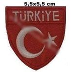 Sim Nakış Türkiye Türk Bayrak nakış işleme arma patch peç 5,5x5,5 cm