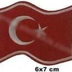 Sim Nakış Türkiye Türk Bayrak nakış işleme arma patch peç 6x7 cm