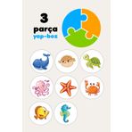 Sim Tasarım SimKids Deniz Canlıları Temalı 2+ Yap-boz Puzzle Dikkat Geliştiren Zeka Oyunu