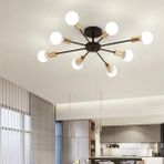 Sima Modern Chander Avize 8'li - Gold - Siyah