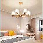 Simaavize Modern Cottage Ahşap Avize - Beyaz - 6