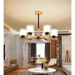 Simaavize Modern Cottage Ahşap Avize - Siyah - 6