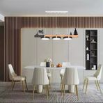 Simaavize Modern Creative Led Yemek Avize siyah