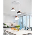 Simaavize Modern LED Macaron 3'lü Avize - Beyaz - Gri