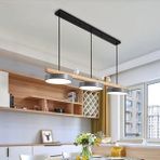 Simaavize Modern LED Wood Avize - Gri - 3