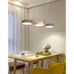 SimaAvize Wooden LED Avize - Beyaz - Gri