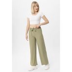 Şimal Kadın Bol Paça Pantolon 240049 - - Haki