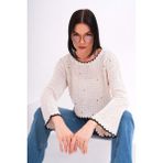 Şimal Kadın Inci Işlemeli Triko Örme Kazak 245256 - - Standart - Taş